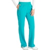image:imageCherokee Atmos Scrub Pants for Women Straight Leg PullOn Mid RiseTeal Blue
