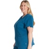 image:imageCherokee Atmos V Neck Womens Scrub Tops VNeck Soft Stretch 2 PocketsCaribbean Blue