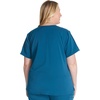 image:imageCherokee Atmos V Neck Womens Scrub Tops VNeck Soft Stretch 2 PocketsCaribbean Blue