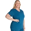 image:imageCherokee Atmos V Neck Womens Scrub Tops VNeck Soft Stretch 2 PocketsCaribbean Blue
