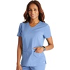 image:imageCherokee Atmos V Neck Womens Scrub Tops VNeck Soft Stretch 2 PocketsCiel
