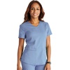 image:imageCherokee Atmos V Neck Womens Scrub Tops VNeck Soft Stretch 2 PocketsCiel