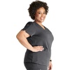 image:imageCherokee Atmos V Neck Womens Scrub Tops VNeck Soft Stretch 2 PocketsPewter