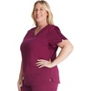 image:imageCherokee Atmos V Neck Womens Scrub Tops VNeck Soft Stretch 2 PocketsWine