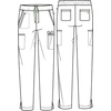 image:imageCherokee Euphoria Women Scrubs Pant Mid Rise Tapered Leg Drawstring CK140ABlack
