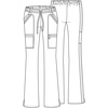 image:imageCherokee Luxe Women Scrubs Pant Low Rise Flare Leg Drawstring Cargo 21100Pewter