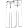 image:imageCherokee Luxe Women Scrubs Pant Low Rise Straight Leg Drawstring 1066White