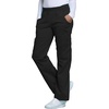 image:imageCherokee Scrub Pants for Women Mid Rise PullOn Cargo Medical Uniform 7 Pocket Elastic Waist Adjustable Hem Stretch  4005Black