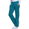 image:imageCherokee Scrub Pants for Women Mid Rise PullOn Cargo Medical Uniform 7 Pocket Elastic Waist Adjustable Hem Stretch  4005Caribbean Blue