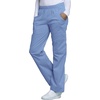 image:imageCherokee Scrub Pants for Women Mid Rise PullOn Cargo Medical Uniform 7 Pocket Elastic Waist Adjustable Hem Stretch  4005Ciel