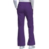 image:imageCherokee Scrub Pants for Women Mid Rise PullOn Cargo Medical Uniform 7 Pocket Elastic Waist Adjustable Hem Stretch  4005Eggplant