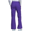 image:imageCherokee Scrub Pants for Women Mid Rise PullOn Cargo Medical Uniform 7 Pocket Elastic Waist Adjustable Hem Stretch  4005Grape