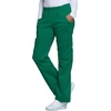 image:imageCherokee Scrub Pants for Women Mid Rise PullOn Cargo Medical Uniform 7 Pocket Elastic Waist Adjustable Hem Stretch  4005Hunter