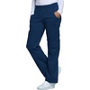 image:imageCherokee Scrub Pants for Women Mid Rise PullOn Cargo Medical Uniform 7 Pocket Elastic Waist Adjustable Hem Stretch  4005Navy