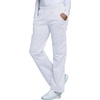 image:imageCherokee Scrub Pants for Women Mid Rise PullOn Cargo Medical Uniform 7 Pocket Elastic Waist Adjustable Hem Stretch  4005White