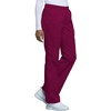 image:imageCherokee Scrub Pants for Women Mid Rise PullOn Cargo Medical Uniform 7 Pocket Elastic Waist Adjustable Hem Stretch  4005Wine