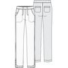 image:imageCherokee Statement Women Scrubs Pant Mid Rise Flare Leg Pullon CK177Navy
