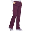 image:imageCherokee Women Scrubs Pant Workwear Core Stretch Mid Rise Straight Leg Drawstring WW130Wine