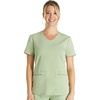 image:imageCherokee Atmos V Neck Womens Scrub Tops VNeck Soft Stretch 2 PocketsCool Cucumber