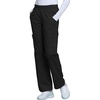 image:imageCherokee Scrub Pants for Women Mid Rise PullOn Cargo Medical Uniform 7 Pocket Elastic Waist Adjustable Hem Stretch  4005Black
