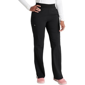 image:imageCherokee Atmos Scrub Pants for Women Straight Leg PullOn Mid RiseBlack