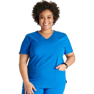 image:imageCherokee Atmos V Neck Womens Scrub Tops VNeck Soft Stretch 2 PocketsRoyal