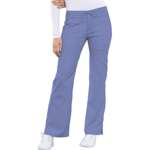 image:imageCherokee Luxe Women Scrubs Pant Low Rise Flare Leg Drawstring Cargo 21100Ciel