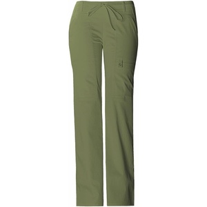 image:imageCherokee Luxe Women Scrubs Pant Low Rise Flare Leg Drawstring Cargo 21100Olive