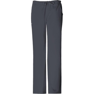 image:imageCherokee Luxe Women Scrubs Pant Low Rise Straight Leg Drawstring 1066Pewter