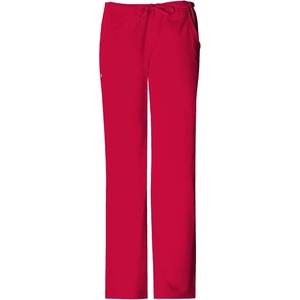 image:imageCherokee Luxe Women Scrubs Pant Low Rise Straight Leg Drawstring 1066Red