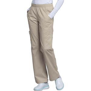 image:imageCherokee Scrub Pants for Women Mid Rise PullOn Cargo Medical Uniform 7 Pocket Elastic Waist Adjustable Hem Stretch  4005Kakw