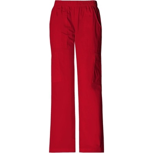 image:imageCherokee Scrub Pants for Women Mid Rise PullOn Cargo Medical Uniform 7 Pocket Elastic Waist Adjustable Hem Stretch  4005Red