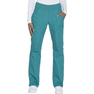 image:imageWorkwear Originals Women Scrubs Pant Mid Rise Straight Leg Pullon Cargo WW210Teal Blue