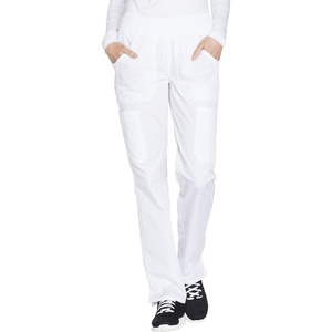 image:imageWorkwear Originals Women Scrubs Pant Mid Rise Straight Leg Pullon Cargo WW210White