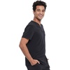 image:imageCherokee Allura Scrub Tops for Men V Neck Modern Fit Top 2 PocketsBlack