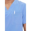 image:imageCherokee Allura Scrub Tops for Men V Neck Modern Fit Top 2 PocketsCiel Blue
