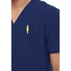 image:imageCherokee Allura Scrub Tops for Men V Neck Modern Fit Top 2 PocketsNavy