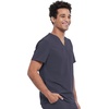 image:imageCherokee Allura Scrub Tops for Men V Neck Modern Fit Top 2 PocketsPewter