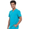 image:imageCherokee Allura Scrub Tops for Men V Neck Modern Fit Top 2 PocketsTeal Blue
