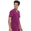 image:imageCherokee Allura Scrub Tops for Men V Neck Modern Fit Top 2 PocketsWine