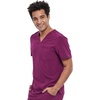 image:imageCherokee Allura Scrub Tops for Men V Neck Modern Fit Top 2 PocketsWine