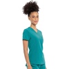 image:imageCherokee Allura V Neck Medical Scrub Tops Soft Stretch 2 PocketsTeal Blue