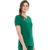 image:imageCherokee Allura VNeck Womens Scrub Tops Nurse Shirt with 3 PocketsHunter Green
