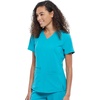 image:imageCherokee Allura VNeck Womens Scrub Tops Nurse Shirt with 3 PocketsTeal Blue