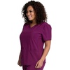 image:imageCherokee Allura VNeck Womens Scrub Tops Nurse Shirt with 3 PocketsWine