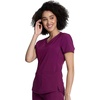 image:imageCherokee Allura VNeck Womens Scrub Tops Nurse Shirt with 3 PocketsWine