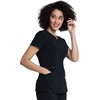 image:imageCherokee Allura Womens Medical Scrub Shirts V Neck Top with 3 PocketsBlack