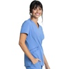 image:imageCherokee Allura Womens Medical Scrub Shirts V Neck Top with 3 PocketsCiel Blue