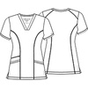 image:imageCherokee Allura Womens Medical Scrub Shirts V Neck Top with 3 PocketsGalaxy Blue