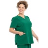 image:imageCherokee Allura Womens Medical Scrub Shirts V Neck Top with 3 PocketsHunter Green